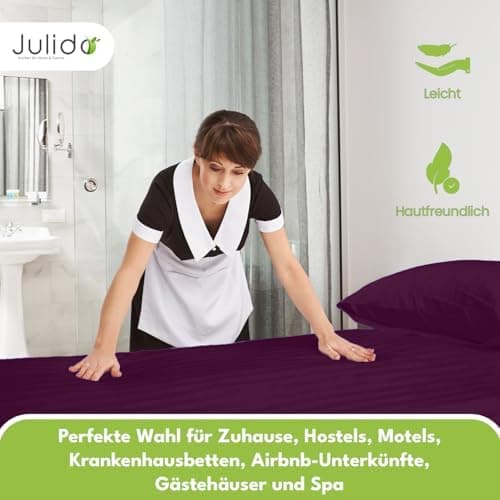 Julido Jersey-Spannbettlaken 140x200 cm – Baumwolle, OEKO-TEX® Standard 100, hautfreundlich & allergikergeeignet, Grün