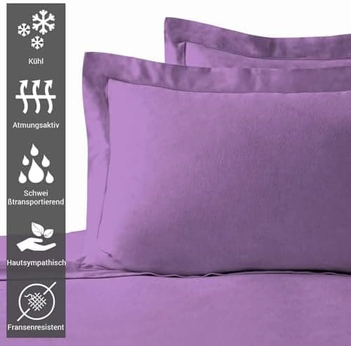 Pizuna Kissenbezüge 2er-Pack 40 x 80 cm Dunkelblau – 100% Langstapel-Baumwolle, 400 Fadenzahl