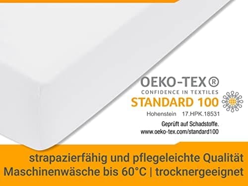 Jersey-Spannbetttuch – 100% Baumwolle, 180–200 x 200 cm
