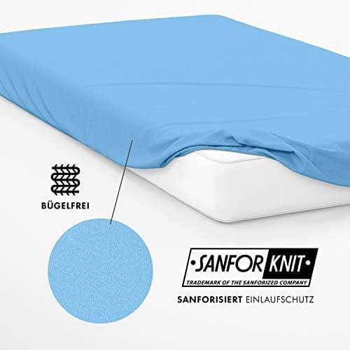 Jacobson Premium Frottee-Spannbettlaken aus Baumwolle, 200 g/m² (120–130 x 200 cm) – Grau