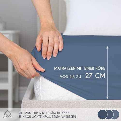 Dreamzie Spannbettlaken 90x190/200 cm – 100% Jersey‑Baumwolle, OEKO‑TEX STANDARD 100