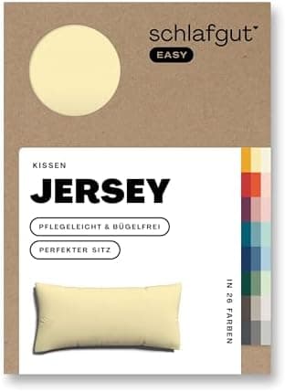 Schlafgut Easy Jersey Kissenbezug 40 x 40 cm – 100% Baumwolle, superweich & atmungsaktiv, Green Mid