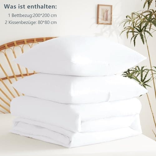 WAVVE Bettwäsche 135x200 – 4‑teiliges Mikrofaser‑Set Anthrazit (inkl. 2×80×80 cm Kissenbezüge) mit Reißverschluss, OEKO‑