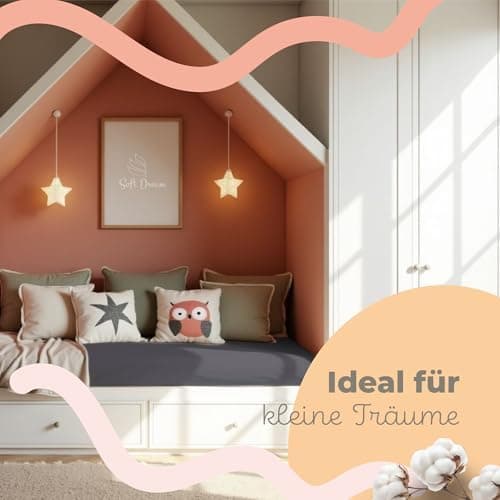 Soft Dream Spannbettlaken 90x200 cm Dunkelgrau – 100% gekämmte Baumwolle Jersey – für Kinder- & Juniorbett
