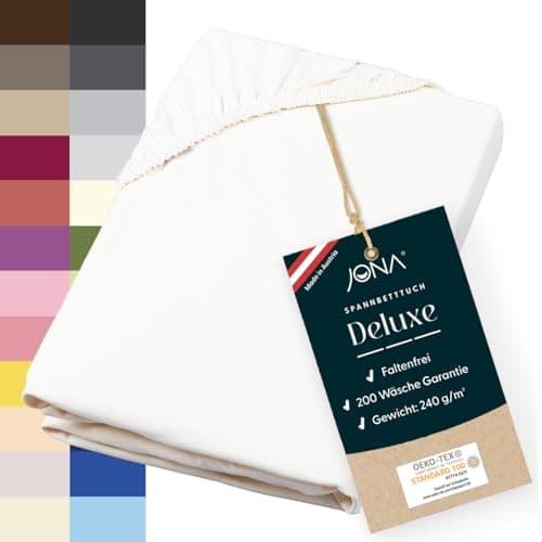 Spannbettlaken Deluxe Hotelqualität – 100% Baumwoll-Jersey, 240 g/m² – 180–200 x 200–220 cm