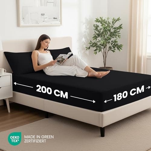 Utopia Bedding 2er-Set Spannbettlaken 140 x 200 cm – OEKO-TEX MADE IN GREEN zertifiziert – 35 cm Tiefe Tasche