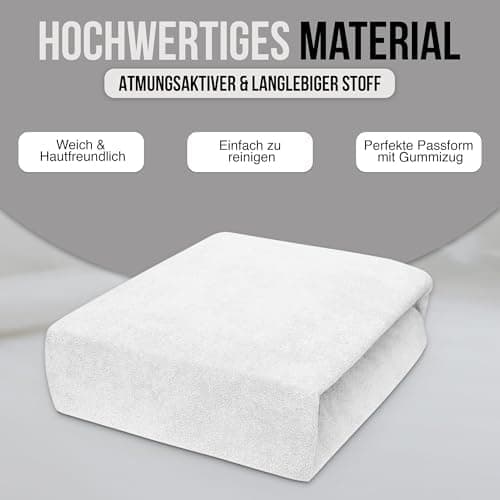Elastisches Jersey-Spannbettlaken 90x180 cm – 100% Baumwolle, kuschelig warm