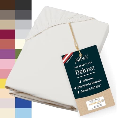 Spannbettlaken Deluxe Hotelqualität – 100% Baumwoll-Jersey, 240 g/m² – 180–200 x 200–220 cm