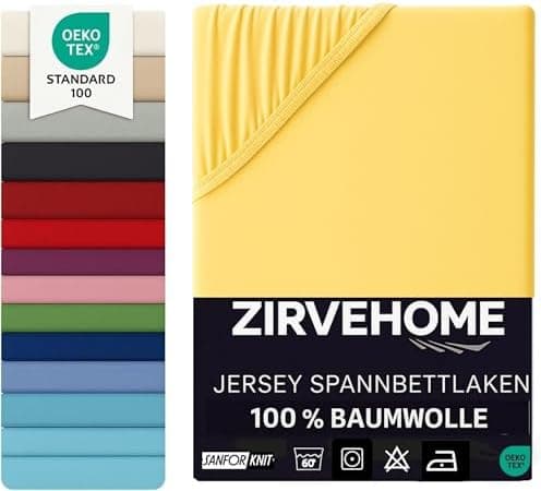 Spannbettlaken 120x200 cm – Jersey 100% Baumwolle – für Matratzen bis 25 cm Höhe