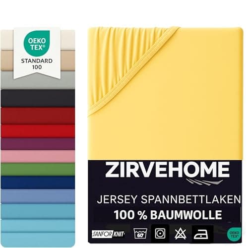 Spannbettlaken 120x200 cm – Jersey 100% Baumwolle – für Matratzen bis 25 cm Höhe