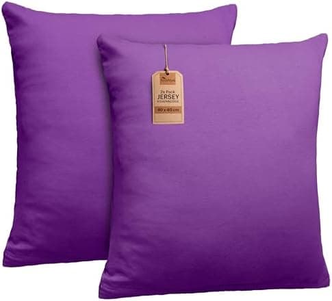 NatureMark Jersey Kissenbezüge – weich & atmungsaktiv, hautfreundlich – 40x40 cm, Anthrazit
