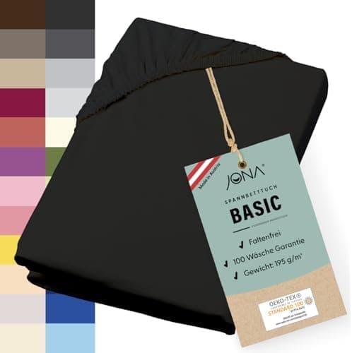 Spannbettlaken 180–200 × 200–220 cm – Baumwoll‑Jersey 190 g/m², faltenfrei