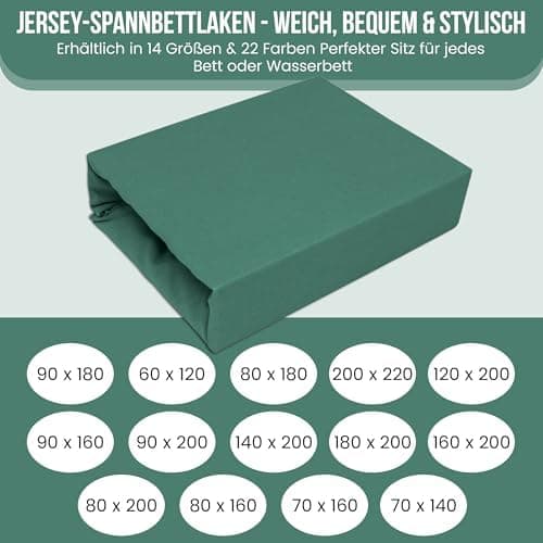 Elastisches Jersey-Spannbettlaken 90x180 cm – 100% Baumwolle, kuschelig warm