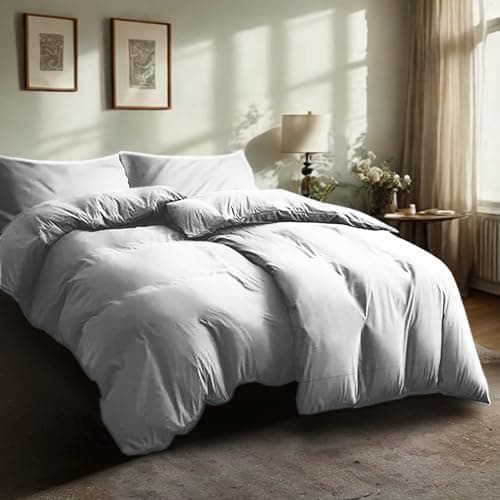 Komfortec Bettwäsche 2‑teilig (Bettbezug 155x220 + Kissenbezug 80x80) – superweiche gebürstete 100% Mikrofaser, Grau, OE