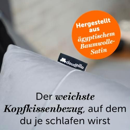 Cloudpillo Kissenbezug 40x80 cm 2er‑Pack – Premium atmungsaktive Baumwolle, ultraweich, mit Reißverschluss, antibakterie