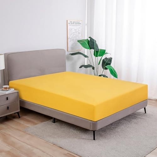 Jersey-Spannbettlaken 100% Baumwolle – 100% gekämmte Baumwolle, 90 x 200 cm (Steghöhe 27 cm)