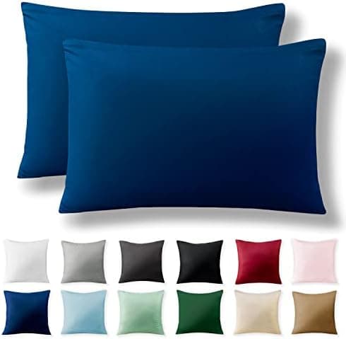2er-Set Kissenbezüge 40 x 80 cm – Renforcé, 100% Baumwolle, superweich mit Reißverschluss, Babyrosa