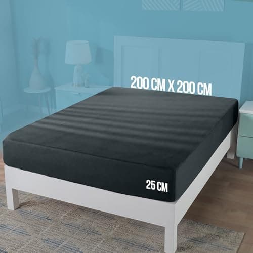 Utopia Bedding Jersey-Spannbettlaken 120 x 200 cm (25 cm) – Anthrazit, Baumwollmischung