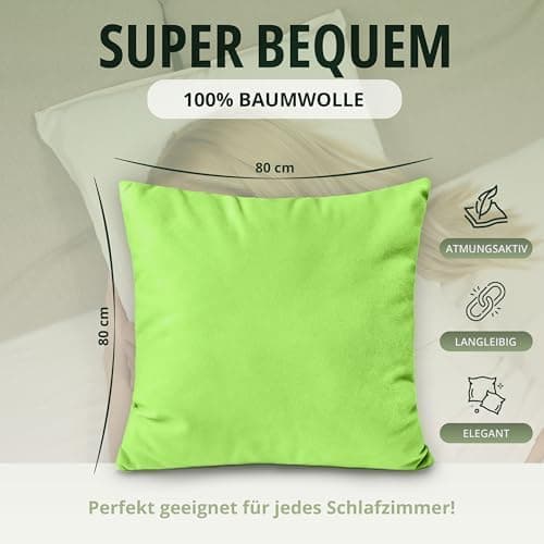 NatureMark Jersey Kissenbezüge – weich & atmungsaktiv, hautfreundlich – 40x40 cm, Anthrazit