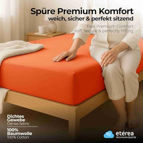 etérea Jersey-Spannbettlaken 80x200 cm Weiß – 100% Baumwolle, OEKO-TEX MADE IN GREEN & STANDARD 100