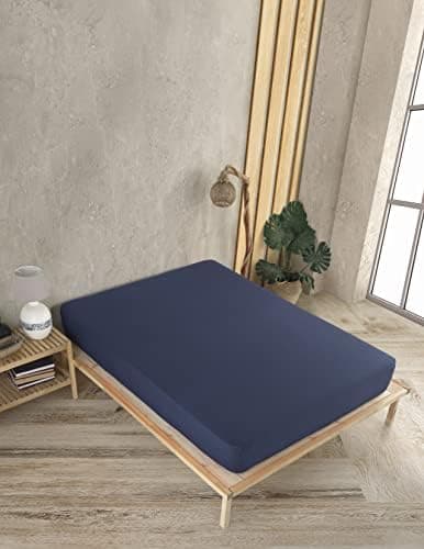 Vency Spannbettlaken 90x200 cm – 100% Baumwolle, für Matratzen bis 35 cm