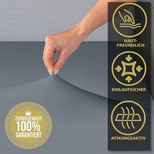 MALIKA® Spannbettlaken 120x200 cm – Jersey-Baumwolle Spannbetttuch, passend für Matratzen bis 28 cm