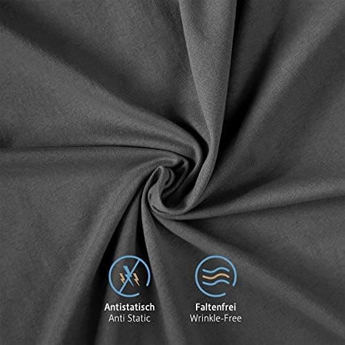 Komfortec Kissenbezüge 2er Set – 100% Baumwolle Premium Jersey (150 g/m²), superweich – OEKO‑TEX STANDARD 100