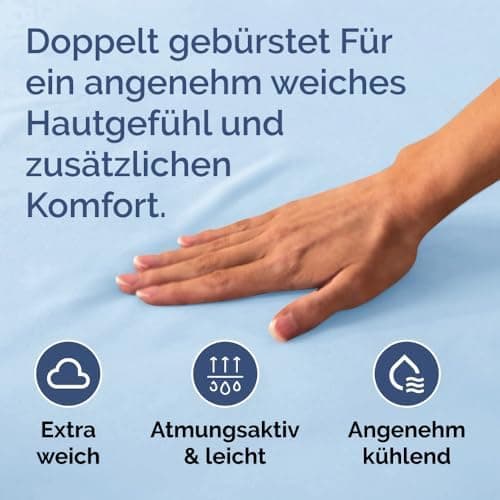 Spannbettlaken 180x200 cm – Extra tiefes Spannbetttuch bis 40 cm (16") – Weiche gebürstete Mikrofaser, knitterfrei & sch