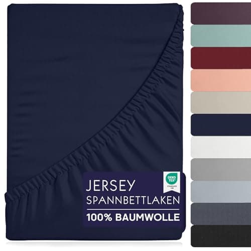 Spannbettlaken 90×200 cm – 100% Baumwolle (Oeko‑TEX) – für dicke Matratzen bis 27 cm