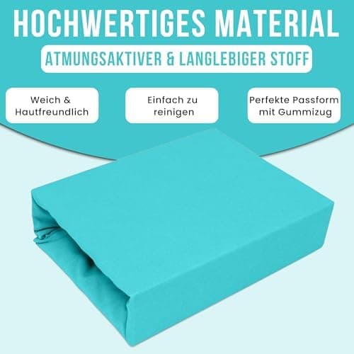 Elastisches Jersey-Spannbettlaken 90x180 cm – 100% Baumwolle, kuschelig warm