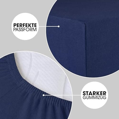 CelinaTex Jersey-Spannbettlaken 90x200–100x200 cm bis 26 cm Matratzenhöhe | 100% gekämmte Baumwolle | OEKO‑TEX STANDARD