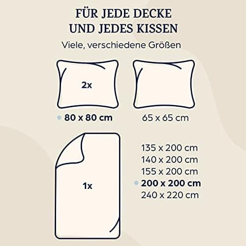 sleepwise Bettwäsche 135x200 Mikrofaser – ÖKO‑TEX zertifiziert, bügelfrei & knitterfrei, 2‑tlg. (inkl. 80x80 cm Kissenbe
