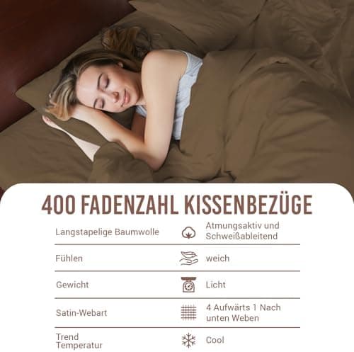 Pizuna Kissenbezüge 2er-Pack 40 x 80 cm Dunkelblau – 100% Langstapel-Baumwolle, 400 Fadenzahl