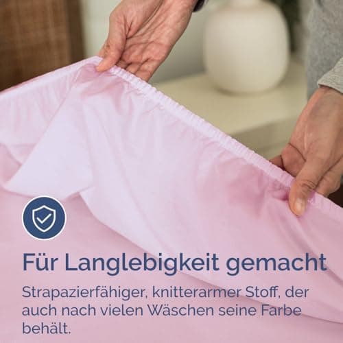 Spannbettlaken 180x200 cm – Extra tiefes Spannbetttuch bis 40 cm (16") – Weiche gebürstete Mikrofaser, knitterfrei & sch