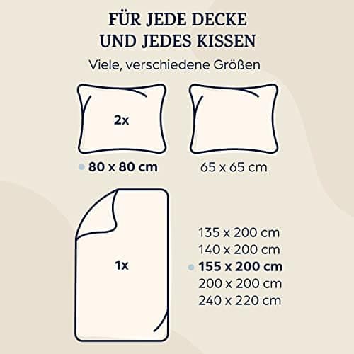 sleepwise Bettwäsche 135x200 Mikrofaser – ÖKO‑TEX zertifiziert, bügelfrei & knitterfrei, 2‑tlg. (inkl. 80x80 cm Kissenbe