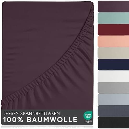 Spannbettlaken 90×200 cm – 100% Baumwolle (Oeko‑TEX) – für dicke Matratzen bis 27 cm