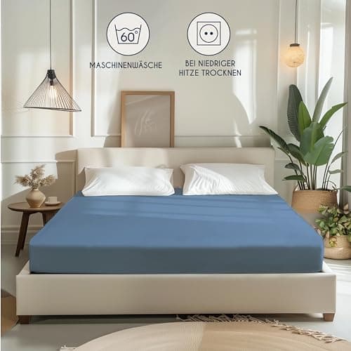Dreamzie Spannbettlaken 90x190/200 cm – 100% Jersey‑Baumwolle, OEKO‑TEX STANDARD 100