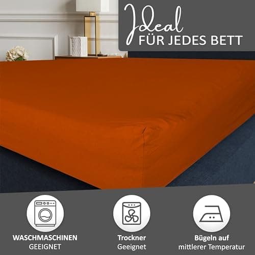 Leonado Vicent Spannbettlaken – 100% Baumwolle Jersey, Größen 180×200 & 200×200 cm, Grau