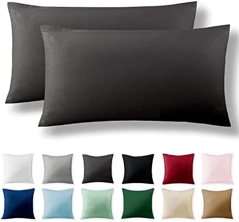 2er-Set Kissenbezüge 40 x 80 cm – Renforcé, 100% Baumwolle, superweich mit Reißverschluss, Babyrosa