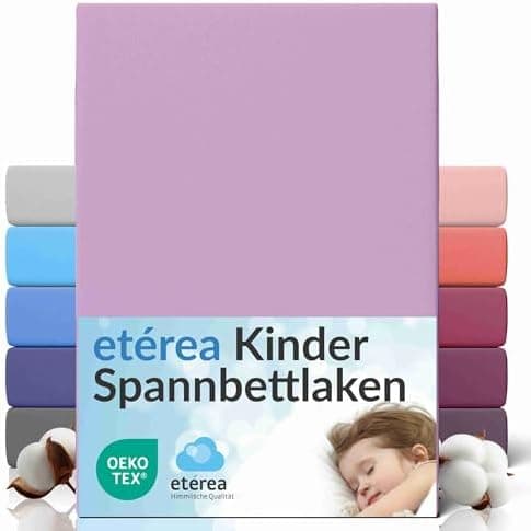 etérea Jersey-Spannbettlaken 80x200 cm Weiß – 100% Baumwolle, OEKO-TEX MADE IN GREEN & STANDARD 100