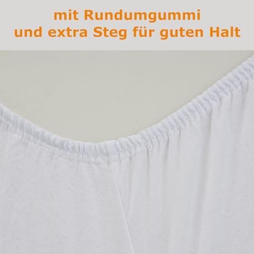 home4good Spannbettlaken 120x200 cm – Jersey 100% Baumwolle (OEKO-TEX STANDARD 100) – für Matratzenhöhe 15–25 cm, Weiß