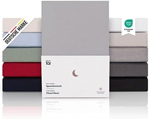 Blumtal® Premium Spannbettlaken 120x200 cm – 100% Baumwolle, OEKO‑TEX® STANDARD 100 – für Matratzen bis 25 cm