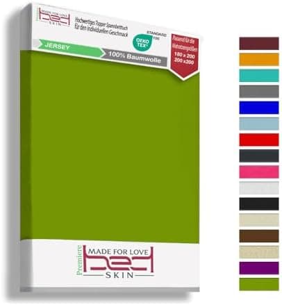 120x200 cm Jersey-Spannbettlaken – 100% Baumwolle, Weiß