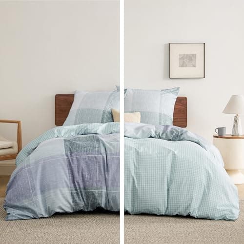 BEDSURE Bettwäsche-Set 135x200 (4-teilig) – Wendebettwäsche OEKO-TEX STANDARD 100 mit Reißverschluss, 2×80x80 Kissenbezü