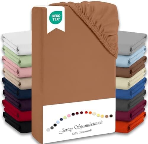 Julido Jersey-Spannbettlaken 140x200 cm – Baumwolle, OEKO-TEX® Standard 100, hautfreundlich & allergikergeeignet, Grün