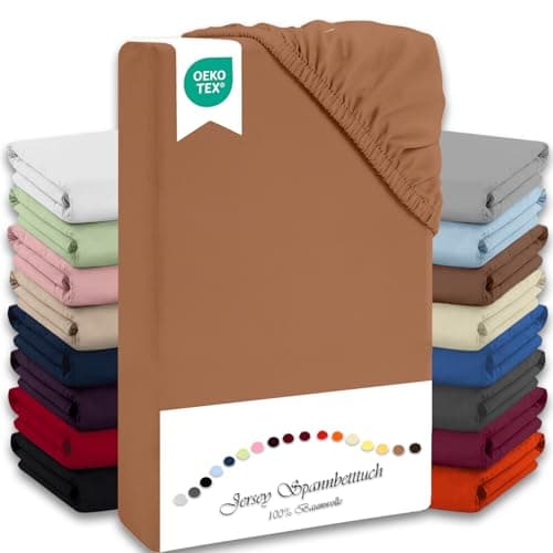 Julido Jersey-Spannbettlaken 140x200 cm – Baumwolle, OEKO-TEX® Standard 100, hautfreundlich & allergikergeeignet, Grün