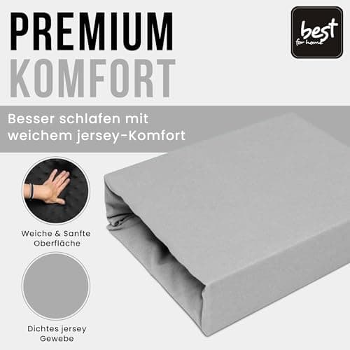 Elastisches Jersey-Spannbettlaken 90x180 cm – 100% Baumwolle, kuschelig warm