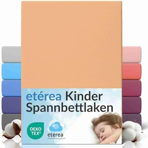 etérea Jersey-Spannbettlaken 80x200 cm Weiß – 100% Baumwolle, OEKO-TEX MADE IN GREEN & STANDARD 100