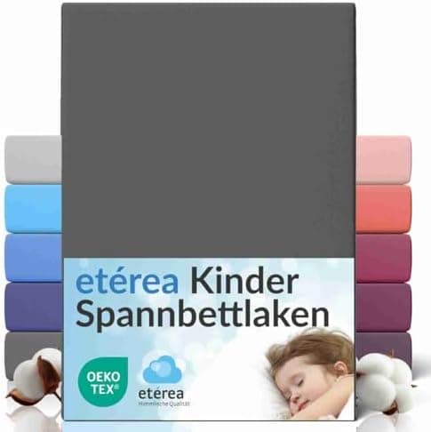 etérea Jersey-Spannbettlaken 80x200 cm Weiß – 100% Baumwolle, OEKO-TEX MADE IN GREEN & STANDARD 100