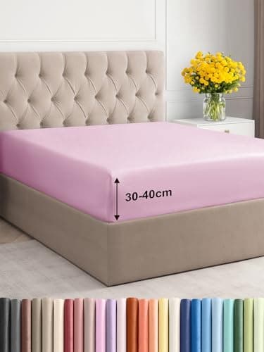 Spannbettlaken 180x200 cm – Extra tiefes Spannbetttuch bis 40 cm (16") – Weiche gebürstete Mikrofaser, knitterfrei & sch